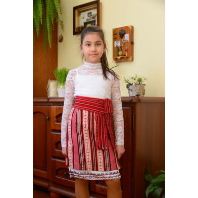 Embroidered Skirt+Underskirt+Belt for little girl "Voice of Carpathians New"